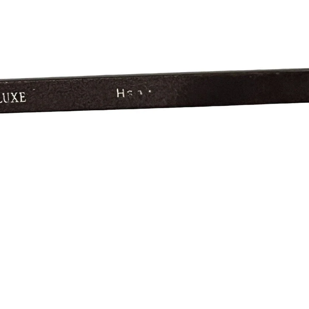 Vera Wang Luxe Impression Half-rim Frames Bronze Titanium Amber Gemstone Detail